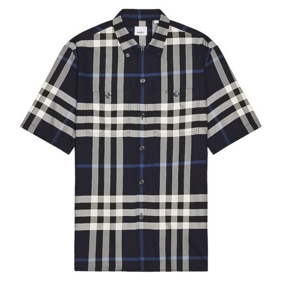 Burberry Other - BURBERRY Blue and white Plaid Willem Shirt size XL